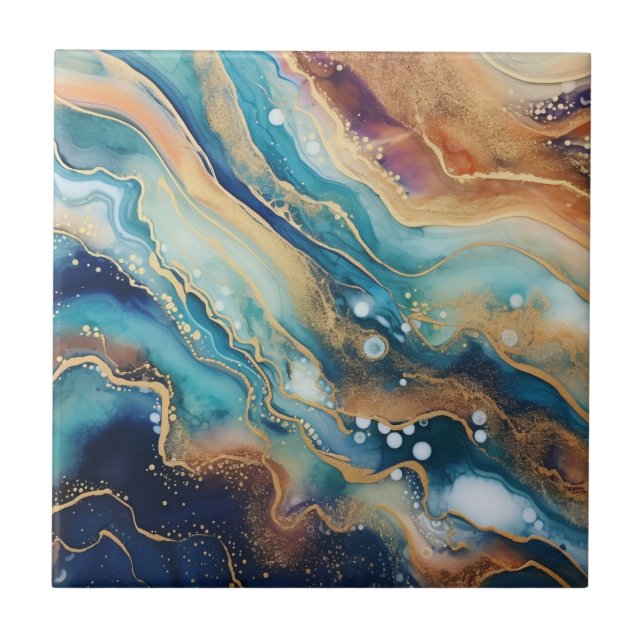 Aquarellfarben-Tile Fliese (Vorderseite)