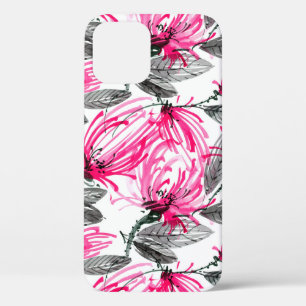Aquarellfarben und farbige Abbildung der roten Blu Case-Mate iPhone Hülle