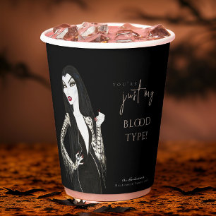 Aquarellfarben-Vampiress Extravagant Halloween Pappbecher