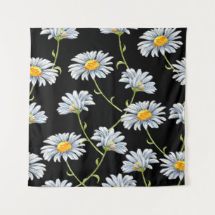 Aquarellfarben: Vintager Hintergrund der Blume Wandteppich