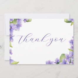 Aquarellfarben-Violetten Hochzeit Dankeschön Karte