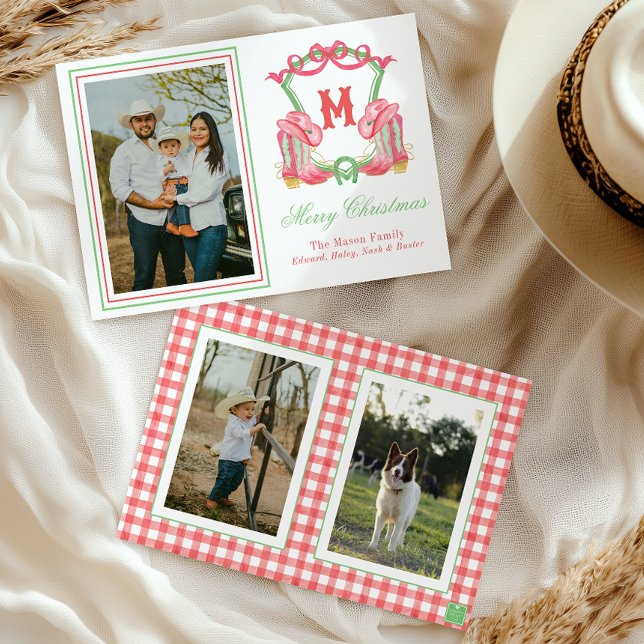 Aquarellfarben Weihnachten Boots Monogram Wappen F (Von Creator hochgeladen)