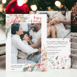 Aquarellfarben Weihnachtsfeiertage FotoCollage Feiertagskarte