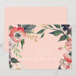 Aquarellfarben werden Sie mein Name für eine Bride Einladung