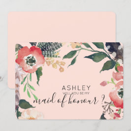 Aquarellfarben werden Sie mein Name für eine Bride Einladung