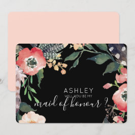 Aquarellfarben werden Sie mein Name für eine Bride Einladung