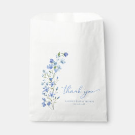 Aquarellfarben Wildblume Dusty Blue Brautparty Geschenktütchen