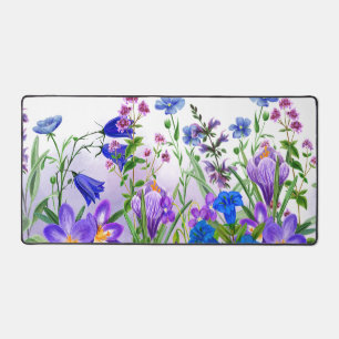 Aquarellfarben-Wildblumen Personalisierter Skriptn Schreibtischunterlage