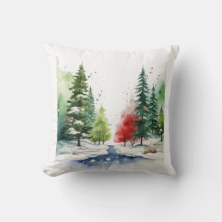 Aquarellfarben Winterlandschaften Vol.6 Kissendesi Kissen