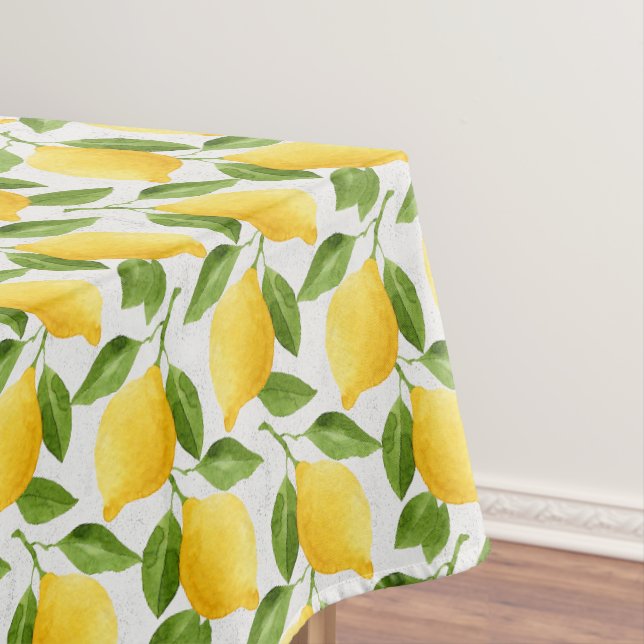 Aquarellfarben-Zitronen-Tischdecke Tischdecke (Beispiel)