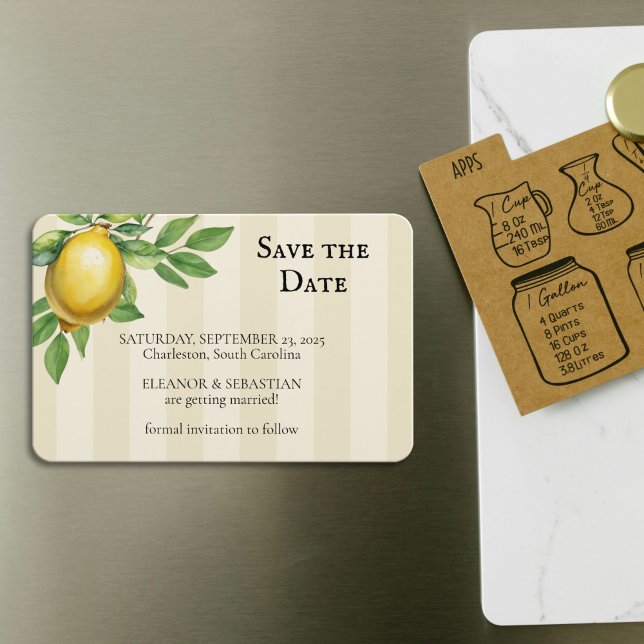 Aquarellfarben Zitronengelbe Zitrusfrüchte Rustika Magnet (Von Creator hochgeladen)