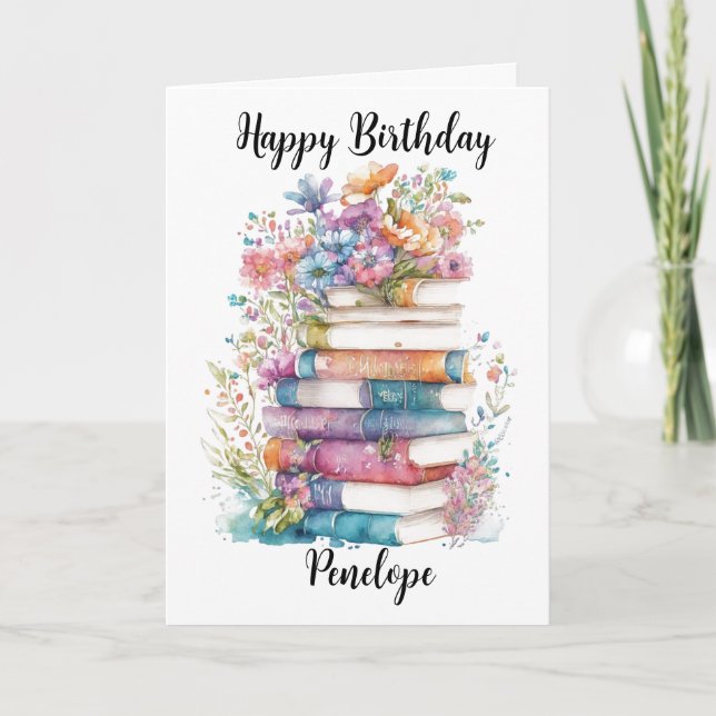 Aquarellfarben zum Geburtstag Karte (Vorderseite)