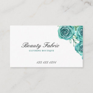 Aquarellfarbene Aquamarine Rose Mode-Boutique Visitenkarte