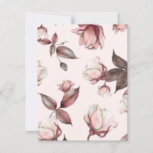 Aquarellfarbene Blume 11 Mitteilungskarte