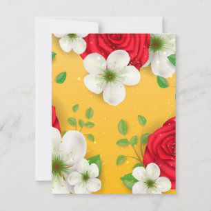 Aquarellfarbene Blume 13 Mitteilungskarte