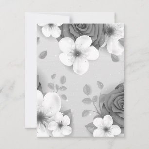 Aquarellfarbene Blume 15 Mitteilungskarte