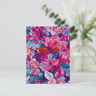 Aquarellfarbene Blume 16 Postkarte