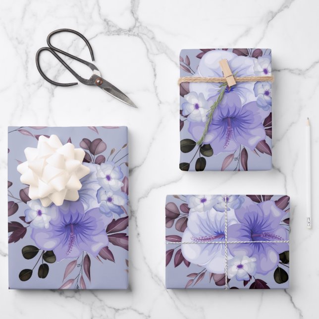 Aquarellfarbene Blume 27 Geschenkpapier Set (Vorderseite)