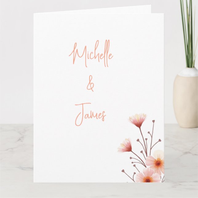 Aquarellfarbene Blume Beruflich Trendy Karte (Vorderseite)