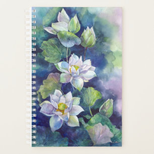 Aquarellfarbene Blume - Blume Planer