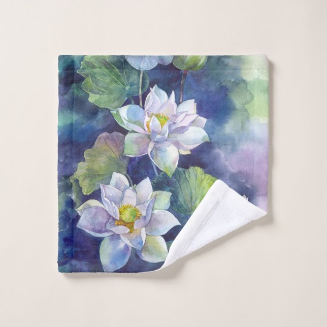 Aquarellfarbene Blume - Blume Waschlappen (Waschlappen)