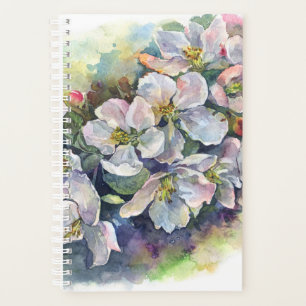 Aquarellfarbene Blume Blütendarstellung Planer