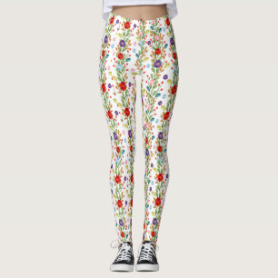Aquarellfarbene Blume Farbiges Muster-67488 Leggings