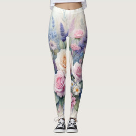 Aquarellfarbene Blume in sanften Pastellfarben Leggings