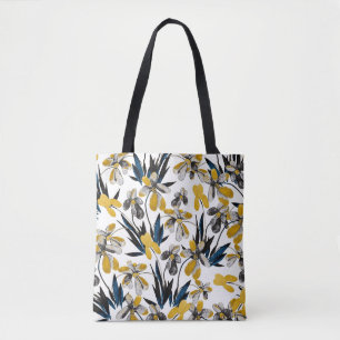 Aquarellfarbene Blume: lebendiges Sommermuster. Tasche