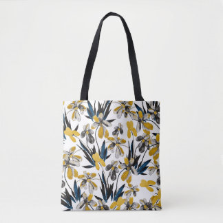 Aquarellfarbene Blume: lebendiges Sommermuster. Tasche