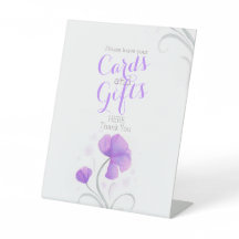 Aquarellfarbene Blume lila Hochzeitsgeschenk