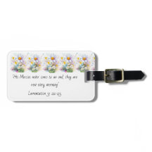 Aquarellfarbene Blume mit Zitat
