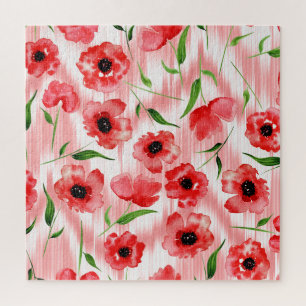 Aquarellfarbene Blume: Mohnquitte.