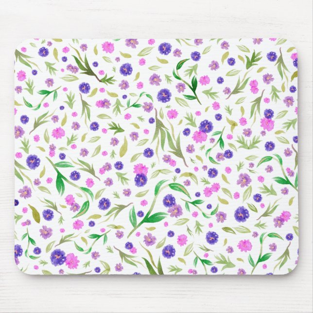 Aquarellfarbene Blume Mouse Pad - Helles Geschenk  Mousepad (Vorne)