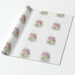 Aquarellfarbene Blume Rettro Vintag Geschenkpapier