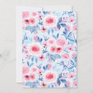 Aquarellfarbene Blume und Blätter 2