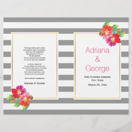 Aquarellfarbene Blume und graues, weißes Hochzeits