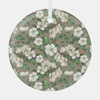 Aquarellfarbene Blume: Vintages Muster. Ornament Aus Glas