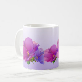 Aquarellfarbene Blumenmalerei Muttertagsgeschenk Kaffeetasse