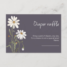 Aquarellfarbene Duschkarte Wildblume Babydusche Begleitkarte