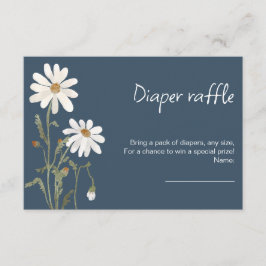 Aquarellfarbene Duschkarte Wildblume Babydusche Begleitkarte