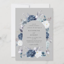 Aquarellfarbene, elegante Hochzeit mit blühenden B