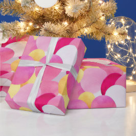 Aquarellfarbene, lebhafte, lackierte Frühlingsblum Geschenkpapier