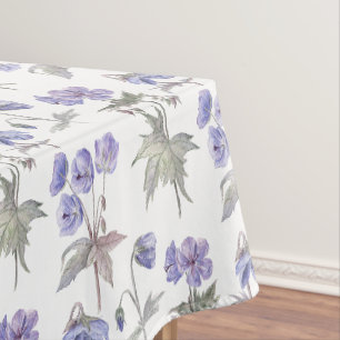 Aquarellfarbene Lila Blumendekoren Zuhause-Dekorat Tischdecke