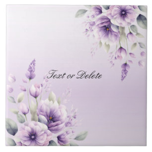 Aquarellfarbene Lila Keramik Fliese