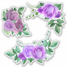 Aquarellfarbene lila Rose. Lilac-Blume. Violett
