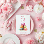 Aquarellfarbene Makaroons-Tischnummer Einladung<br><div class="desc">Mit dieser Aquarell-Tischnummer, die einen lebendigen Stack pastellfarbener Makaronen enthält, können Sie Ihren Hochzeitsempfang oder Ihr Party spielerisch elegant gestalten. Das minimalistische Design, gepaart mit niedlichem und schicken Blau, Blau und tropischen Farbtönen, erinnert an die Lustigkeit eines Pariser Tee-Party, das sich ideal für einen Nachmittagsbrunch, bohhe Ansammlungen oder trendige Empfänge...</div>