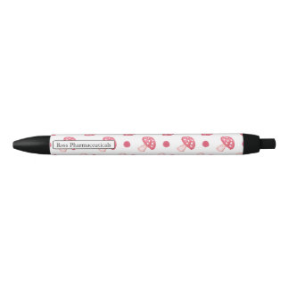Aquarellfarbene niedliche Pilze und Polka-Punkte Kugelschreiber