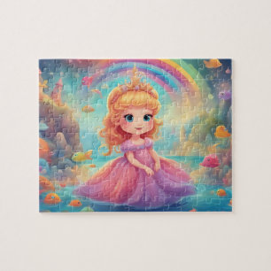 Aquarellfarbene Niedliche Prinzessin