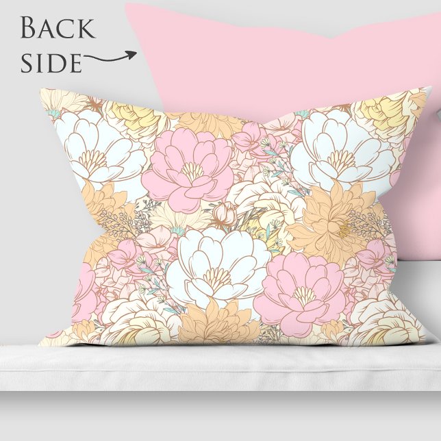 Aquarellfarbene Pastellfarben Blumenmuster Kissenbezug (Watercolor Colorful Pastel floral pattern Pillow Case)